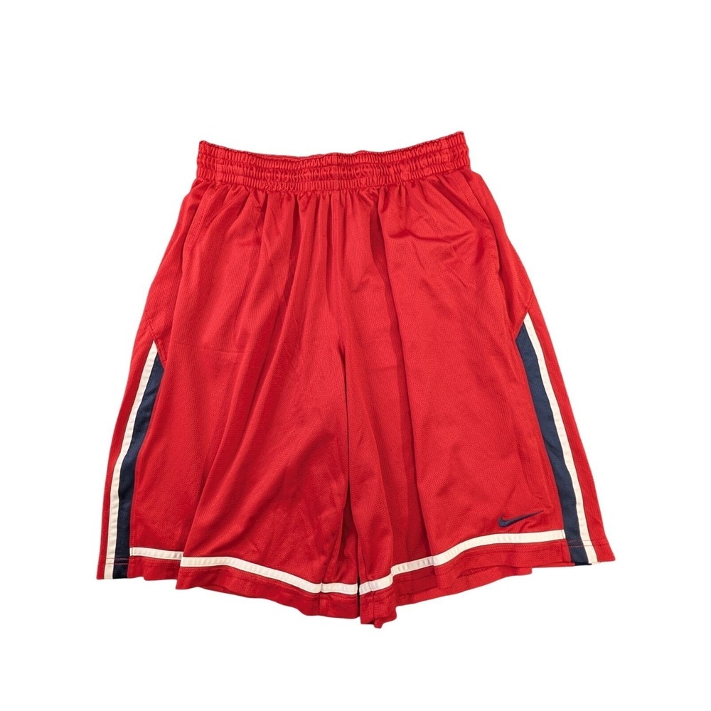 Nike Basketball Shorts‎ Mens XXL Red Blue DriFit Pockets Drawstring Athletic